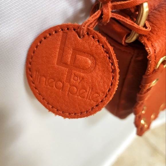 NWT Linea Pelle Rust Color Leather Crossbody Adjustable Bag - Picture 15 of 16